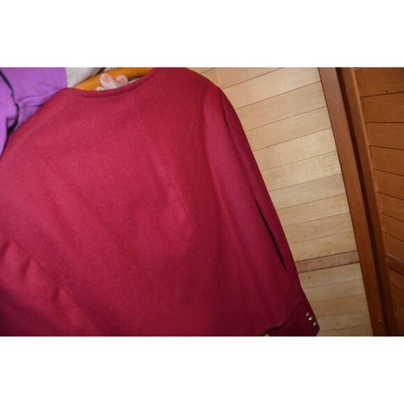 Pendleton Vintage Blazer Cranberry Red Gold Buttons Wool - Picture 5 of 6